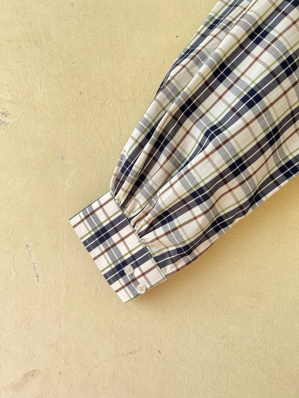 Blue check oversized button down shirt