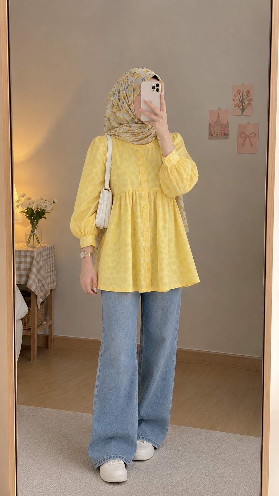 Butter Bubble Button-Down Peplum