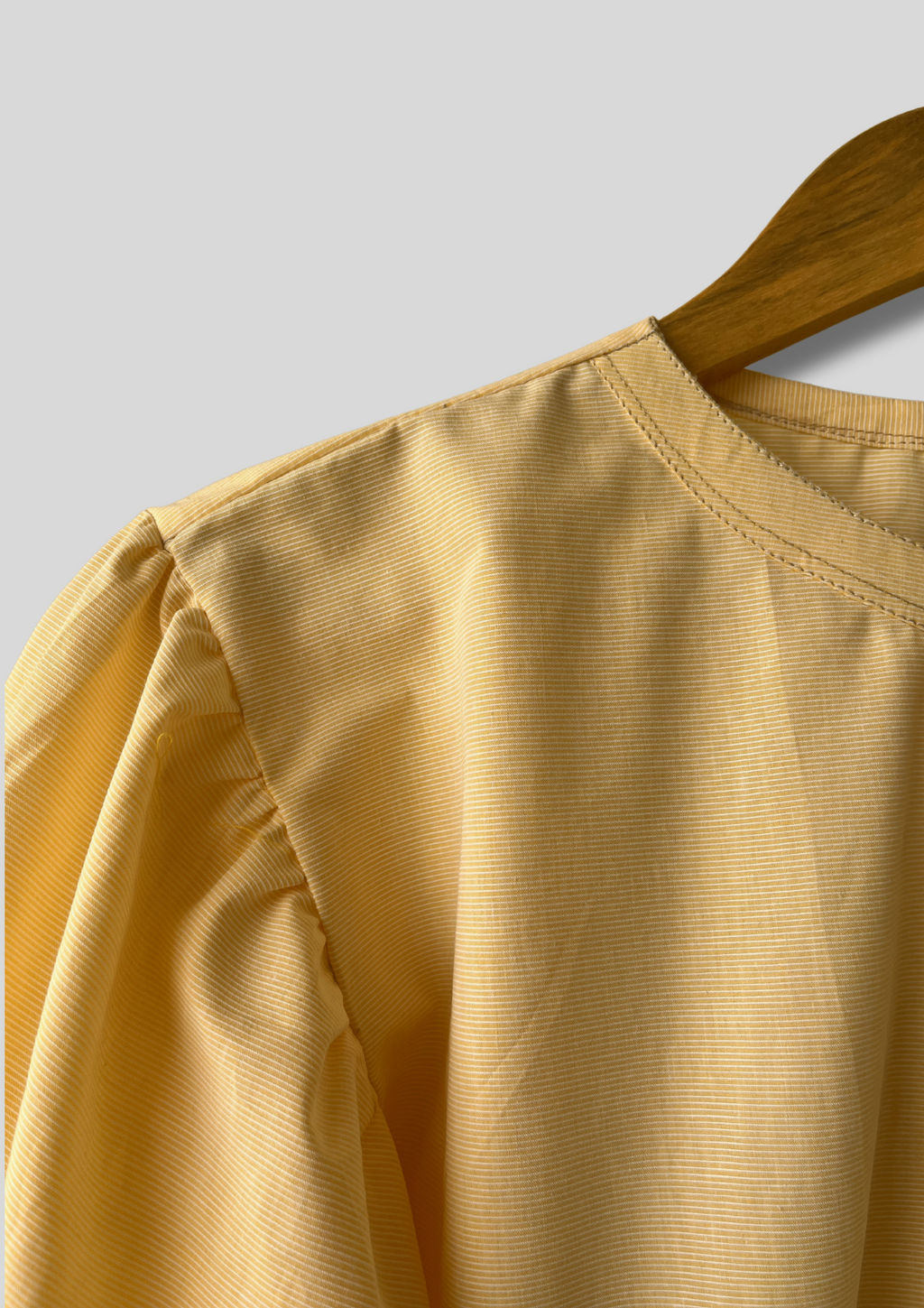 Sunlight Haze Button-Down Peplum