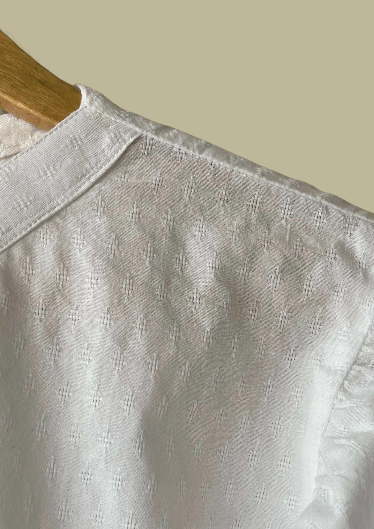 Ivory Breeze Button-Down Peplum