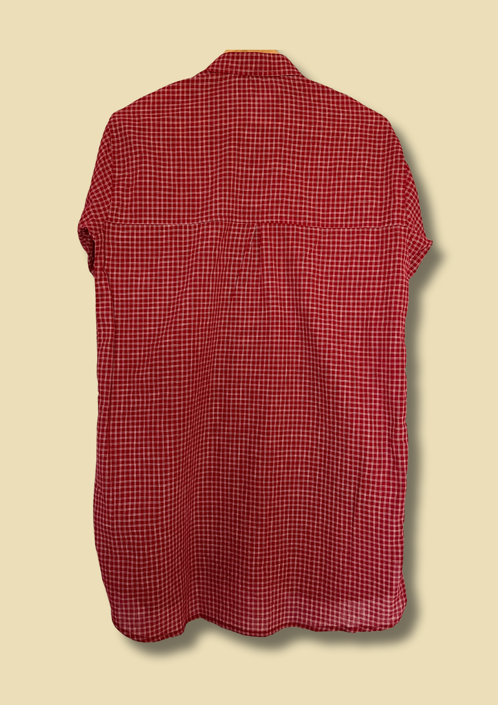 Cherriette Check – Oversized Button-Down Shirt