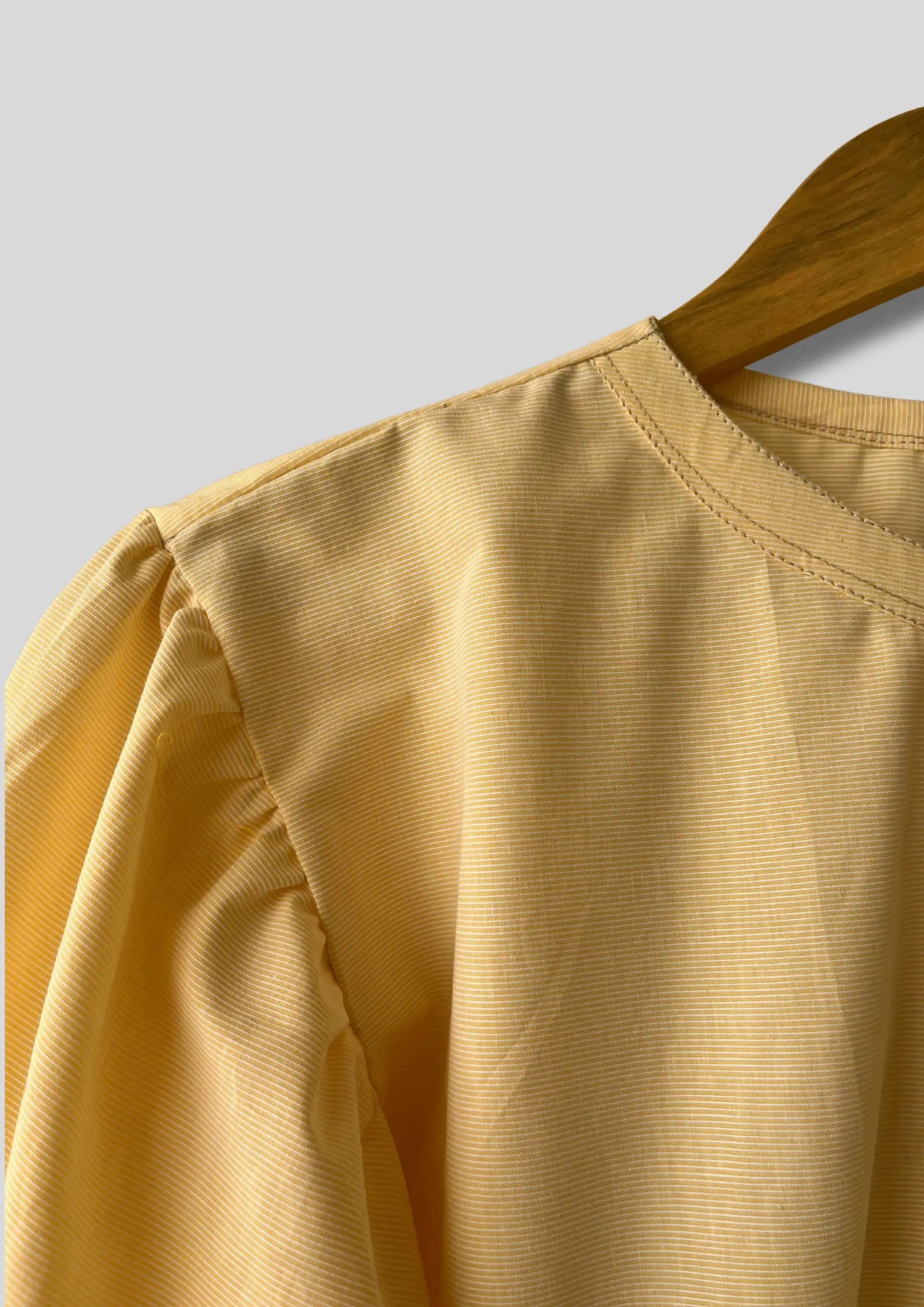 Sunlight Haze Button-Down Peplum